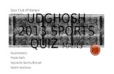 Udghosh Sports Quiz(mains)