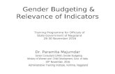 Gender Budgeting & Relevance of Indicators