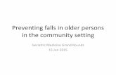 Falls prevention in community setting