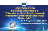 Horizon 2020 SC5 info day presentation (morning session)