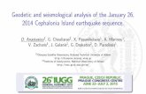 Geodetic and seismological analysis of the January 26th, 2014 Cephalonia Island earthquake sequence