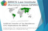 Savitskiy-Artificil Transfer of Tax Residence