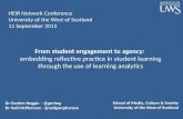 From student engagement to agency:  embedding reflective practice in student learning through the use of learning analytics