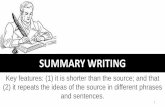Summary writing tips