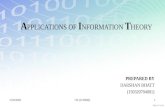 Applications of Information Theory