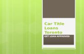 Car title loans toronto