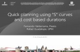 Quick planning using "S" curves and cost based durations