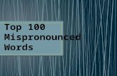Top 100 mispronounced words