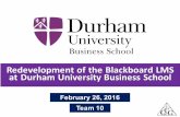 Redevelopment of the Blackboard Learning Management System at Durham University Business School