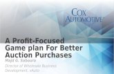 A Profit Focused Game plan for Better Auction Purchases