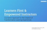 Andreina Bloom Parisi-Amon: Presentation: Learners First & Empowering Instructors: Coursera’s Approach to the Creation of the Transformative Learning