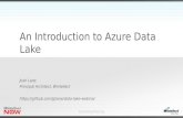 Webinar - Introduction to Azure Data Lake