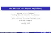 Mathematics for Computer Engineering
