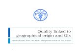 Quality linked to geographical origin and GIs, FAO (english)