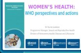 Women’s health: WHO perspectives and actions