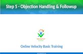 Velocity Business Basic Step 5 - Objection Handling & Followup