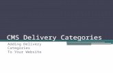 How To Add Delivery Categories To Your Site