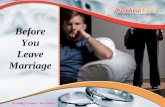 Before you leave marriage