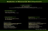 Bulletin of Research Developments March 2015