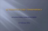 Alternative fund transparency 22.02.2011