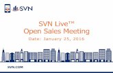 SVN Live™ Open Sales Call 1-25-16