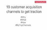 Henning Heinrich - Growth Hacking Meetup #5 - 19 customer acquisition channels to get traction