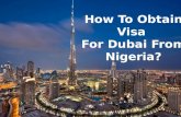 How To Obtain Visa  For Dubai From Nigeria?