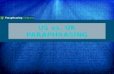 US vs. UK Paraphrasing