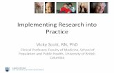 Vicky Scott: Implementing research into practice