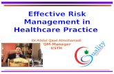 Effective risk management in healthcare practice-