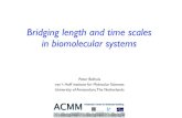 Bridging length and time scales in biomolecular systems