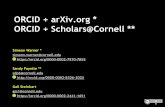 ORCID identifiers in research workflows - arXiv & Cornell University (G. Steinhart)