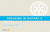 Speaking in Rotary's Voice