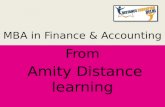 Mba in finance and accounting from amity distance learning