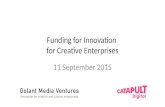 Funding for Innovation for Creative Enterprises