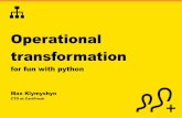 PyCon Ukraine 2017: Operational Transformation