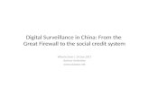 Digital Surveillance in China: From the Great Firewall to the Social Credit System