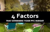 4 Factors That Determine Your PPC Budget