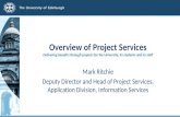 Overview of Project Services in Information Services at the University of Edinburgh