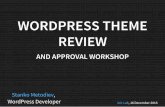 WordPress Theme Review and Approval Workshop