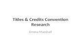 Titles & credits convention research