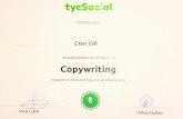 Certificado de Copy Writing