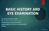 Basic history and eye examination