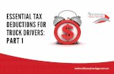Essential Tax Deductions for Truck Drivers: Part 1