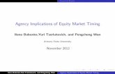 Agency Implications of Equity Market Timing