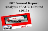 Acc Annual Report Analysis 2015