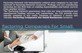 Factoring companies for small businesses