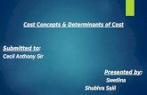 Cost Concepts and Determinants of Cost