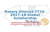 Rotary District 7710 Global Scholarship