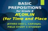 FIELD STUDY 3 REQUIREMENT (BASIC PREPOSITIONS)